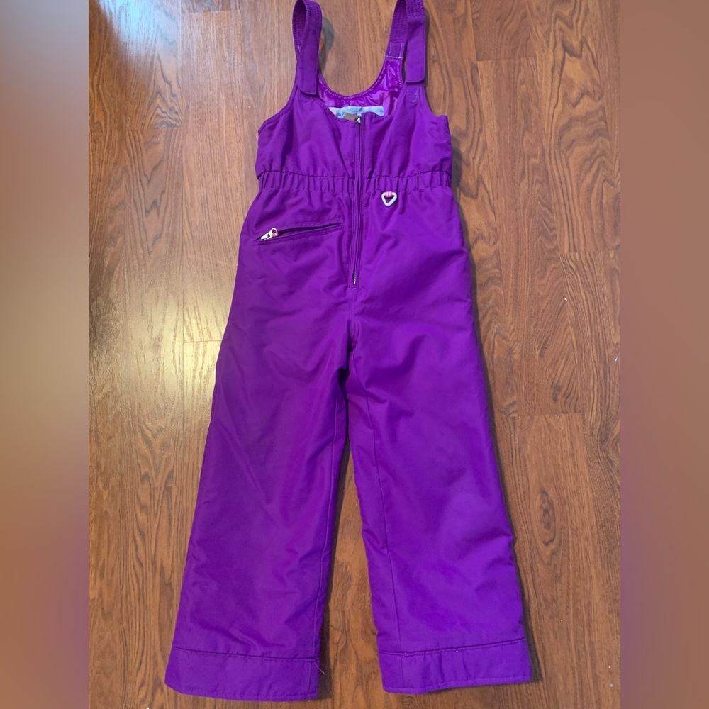 Little Girls Obermeyer purple Snow Bib, Size 6
